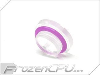 Bitspower G1/4" Low Profile Acrylic Stop Plug w/ UV Purple O-Ring (BP-ACSTIII-UVPL) - Digital Outpost LLC