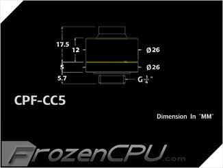 Bitspower G1/4 Thread 1/2" ID x 3/4" OD Compression Fitting - Black Sparkle (BP-BSCPF-CC5V3) - Digital Outpost LLC