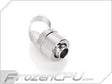 Bitspower G1/4 Thread 3/8" ID x 1/2" OD 45-Degree Dual Rotary Compression Fitting - Silver - Digital Outpost LLC