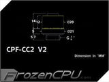 Bitspower G1/4 Thread 3/8" ID x 1/2" OD 60-Degree Dual Rotary Compression Fitting - Carbon Black (BP-CB60R2CPF-CC2V2) - Digital Outpost LLC