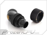 Bitspower G1/4 Thread 7/16" ID x 5/8" OD 45-Degree Rotary Compression Fitting - Matte Black (BP-MB45R2CPF-CC6) - Digital Outpost LLC