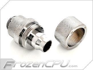 Bitspower G1/4 Thread 7/16" ID x 5/8" OD Rotary Compression Fitting - Silver (BP-RCPF-CC6) - Digital Outpost LLC