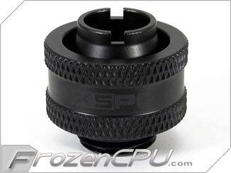 XSPC G1/4" to 7/16" ID, 5/8" OD Compression Fitting V2 for Soft Tubing, Matte Black - Digital Outpost LLC