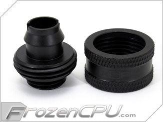 XSPC G1/4" to 7/16" ID, 5/8" OD Compression Fitting V2 for Soft Tubing, Matte Black - Digital Outpost LLC