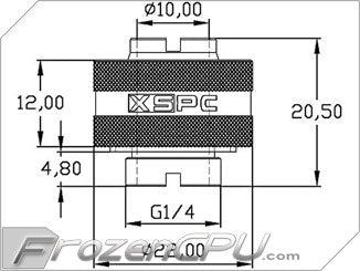 XSPC G1/4" to 7/16" ID, 5/8" OD Compression Fitting V2 for Soft Tubing, Matte Black - Digital Outpost LLC