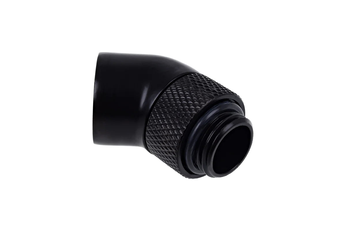 Alphacool Eiszapfen 45° Angle Adapter Rotatable G1/4 M/F - Deep Black