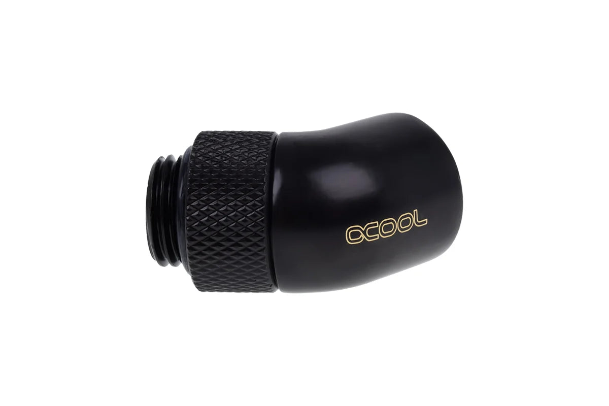 Alphacool Eiszapfen 45° Angle Adapter Rotatable G1/4 M/F - Deep Black