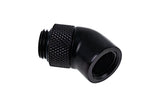 Alphacool Eiszapfen 45° Angle Adapter Rotatable G1/4 M/F - Deep Black