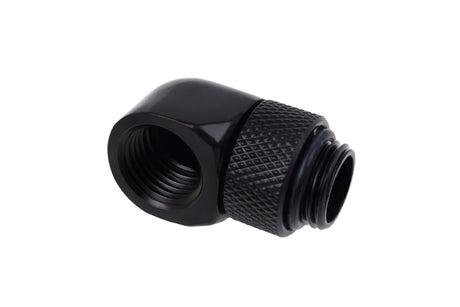 Alphacool Eiszapfen 90 Degree Rotatable Adapter Fitting G1/4 M/F - Deep Black