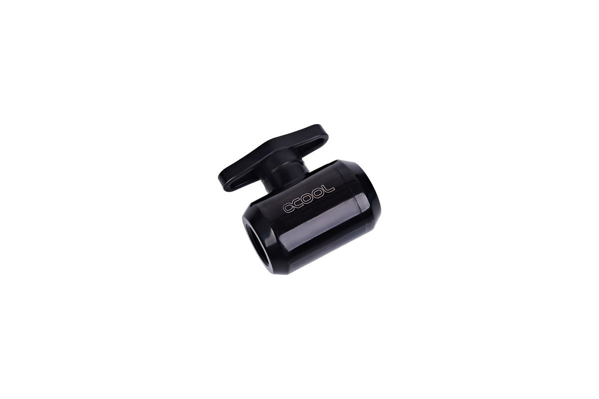 Alphacool Black 2-Way Ball Valve