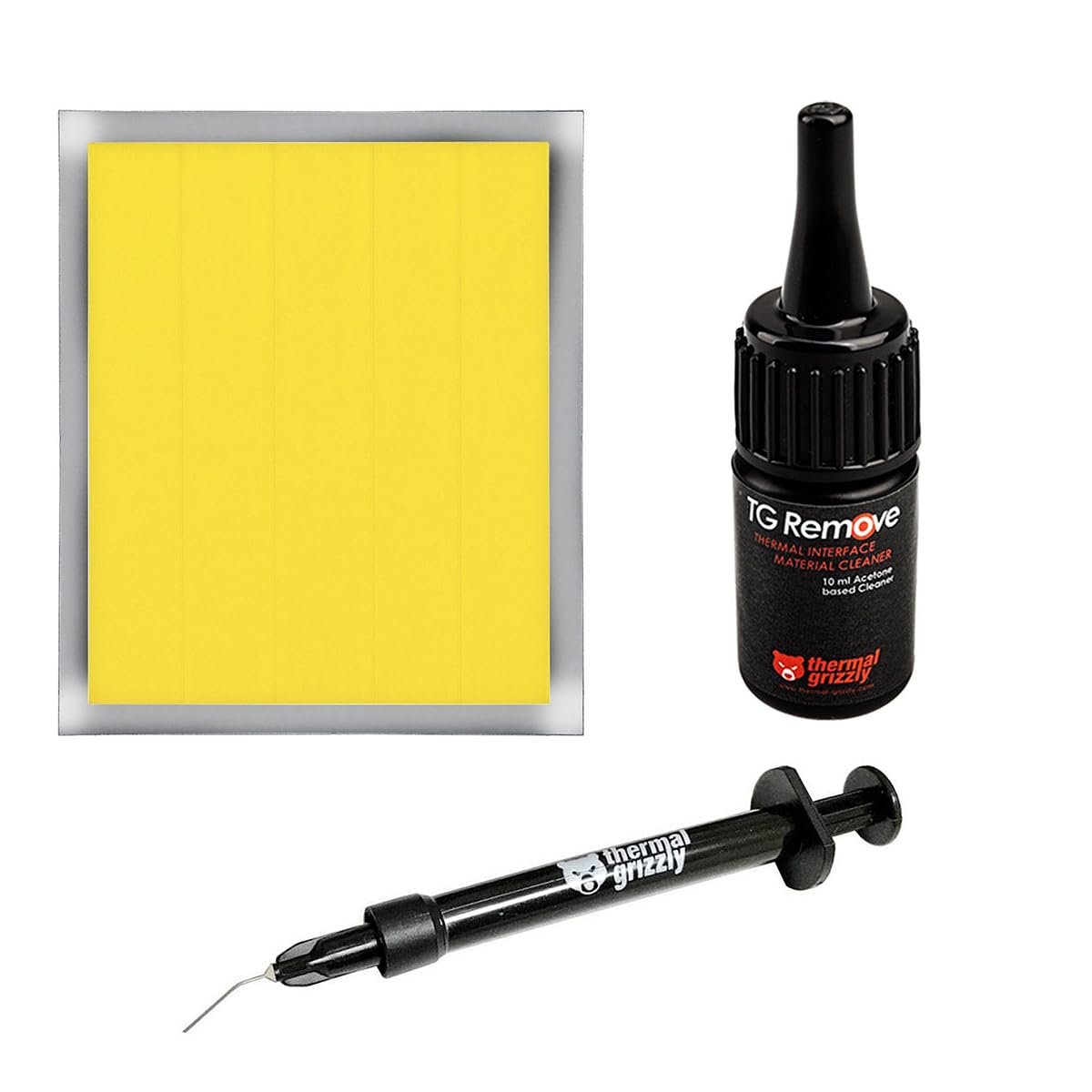 Product Name: Thermal Grizzly Conductonaut Extreme Thermal Paste Bundle with Kapton Insulation Sheet and TG-Remove Cleaner