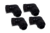 Alphacool Rotatable Angled Adaptor 90° G1/4 - Black (Four Pack)