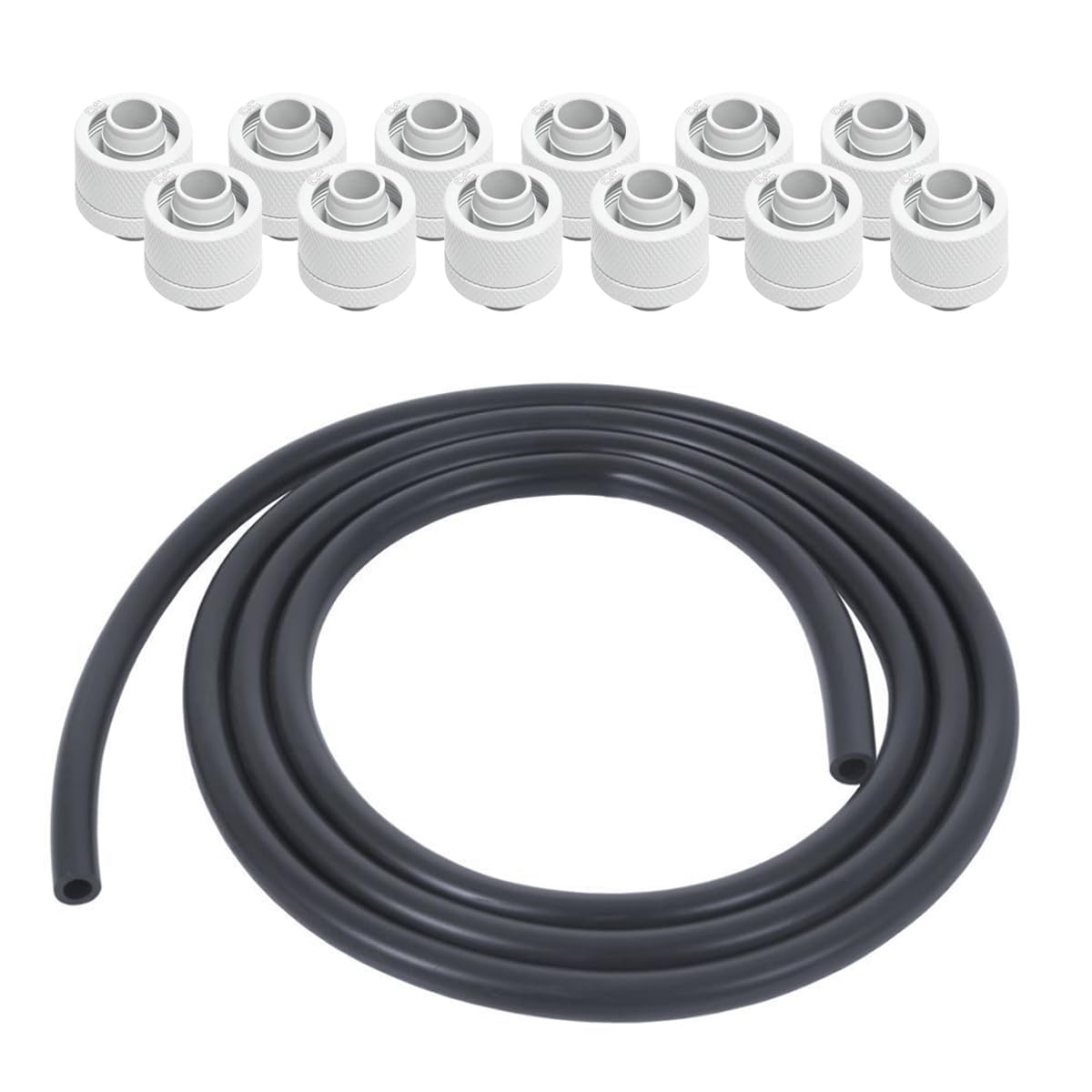 Alphacool Flexible Tubing - White, 12-Pack