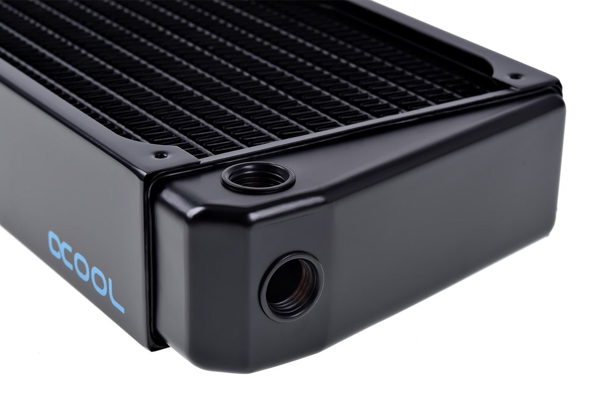 Alphacool XT45 Copper Radiator, 240mm, Dual Fan, Black