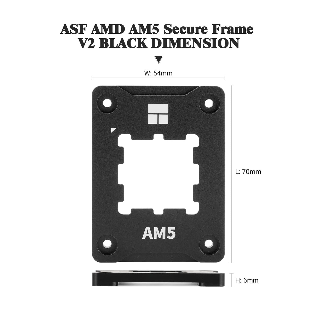 "Thermalright AM5 Secure Frame Black V2 CPU Holder | Best Anti-Bending Contact Frame for CPUs"