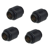 Alphacool G1/4 Male to Male Extender Fitting, Rotary, Deep Black - 4 Pack