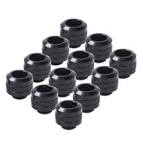 Alphacool HardTube Fitting, 13mm OD, Black, 12-Pack