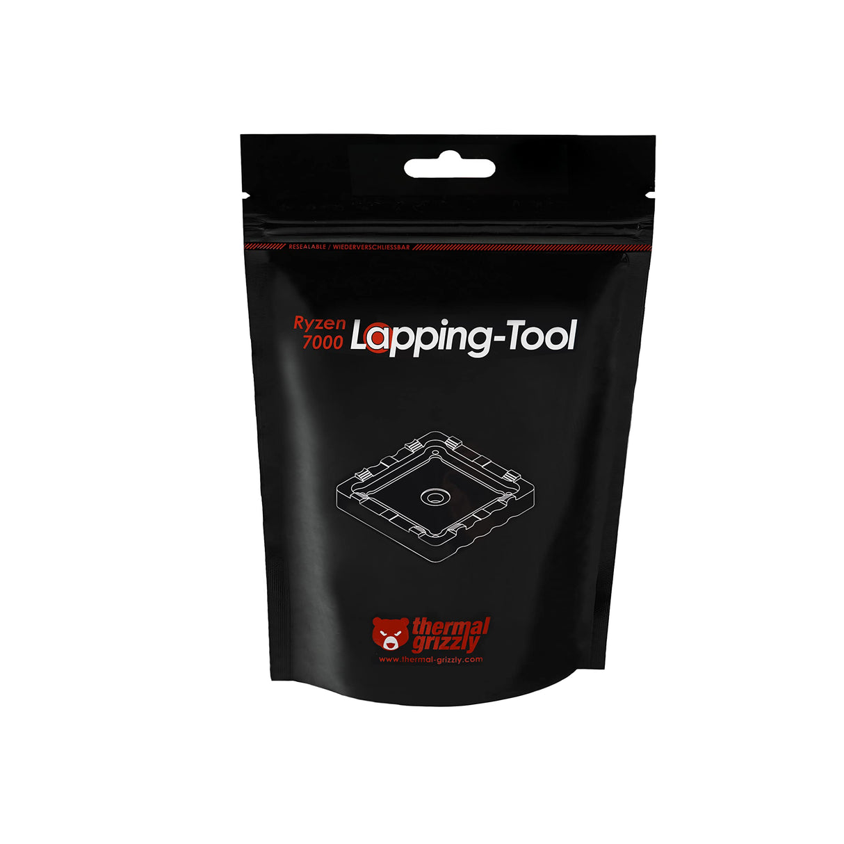 Thermal Grizzly AMD Ryzen 7000 CPU Lapping Tool - Improve Thermal Performance with Simple Heatspreader Grinder