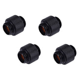 Alphacool Male to Male Extender Fitting, Deep Black, 4-Pack