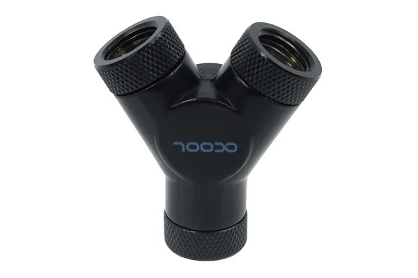 Alphacool HF Y-Connector - G1/4 Rotatable - Triple Rotary - Deep Black