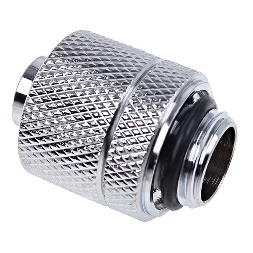 Alphacool Eiszapfen G1/4" to 10mm ID, 13mm OD Compression Fitting for Soft Tubing, Chrome, 12-Pack