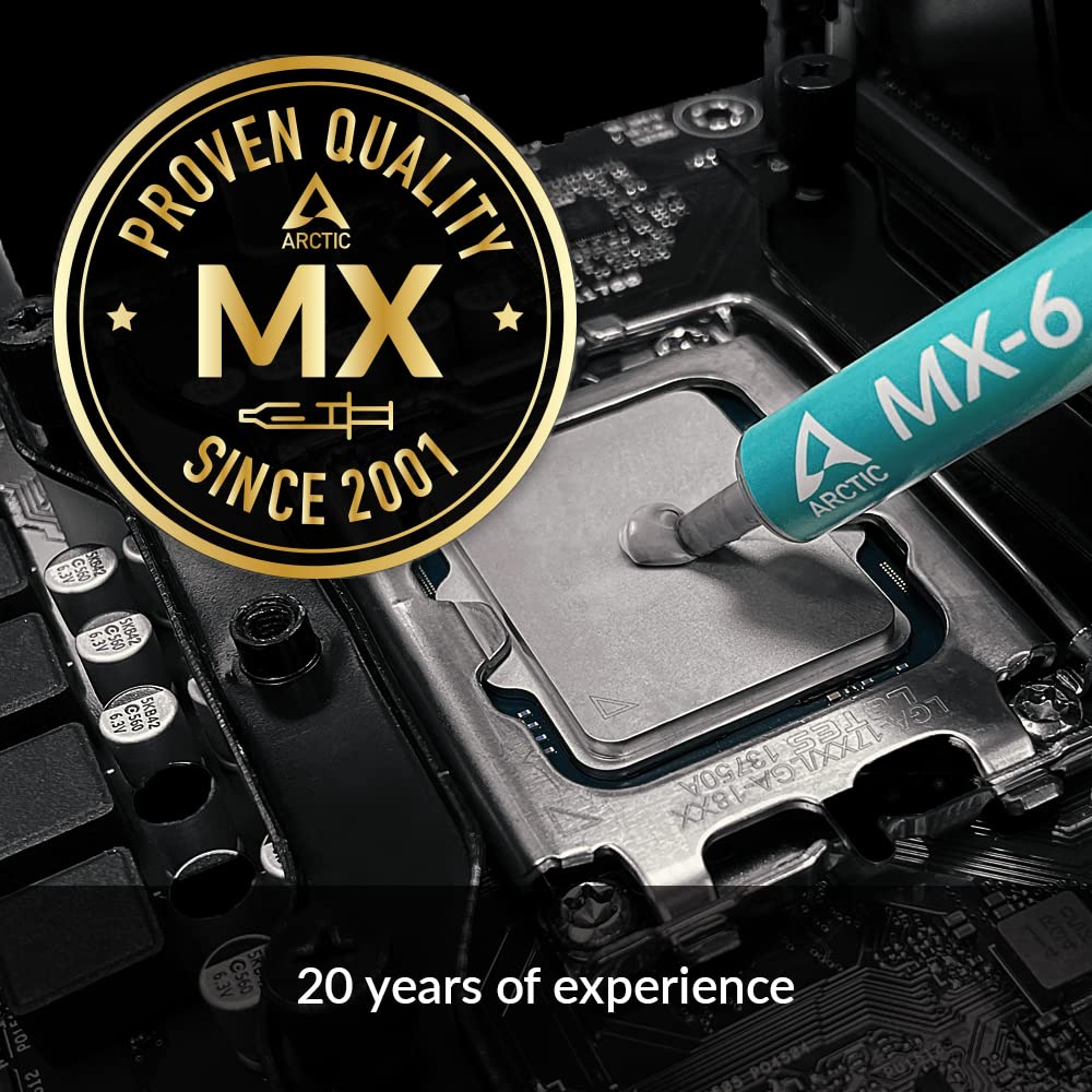 Arctic MX-6 High-Conductivity Thermal Paste - Best for CPUs, Consoles & Overclocking Performance