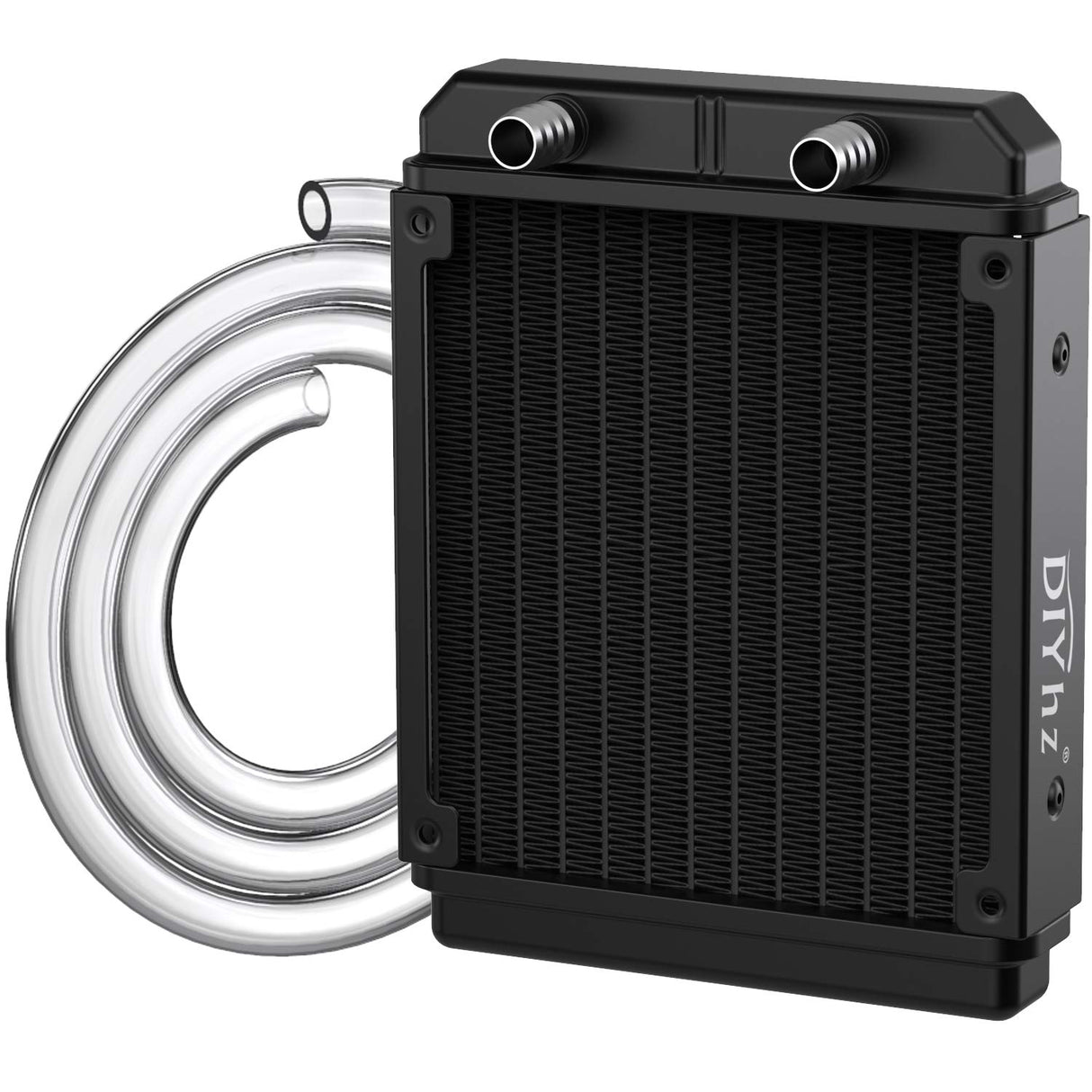 DIYhz Water Cooling Radiator Aluminum 12 Pipe Heat Exchanger 120mm for CPU PC Black