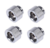 Alphacool 10mm Chrome Extender Fitting, 4-Pack