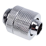 Alphacool Eiszapfen G1/4" to 10mm ID, 13mm OD Compression Fitting for Soft Tubing, Chrome, 12-Pack