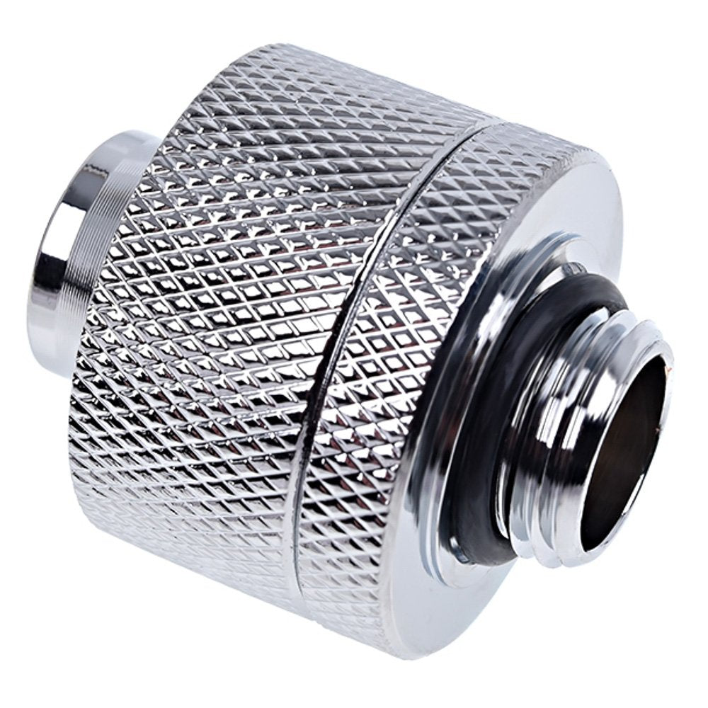 Alphacool Eiszapfen G1/4" to 13mm ID, 19mm OD Compression Fitting for Soft Tubing, Chrome, 12-pack