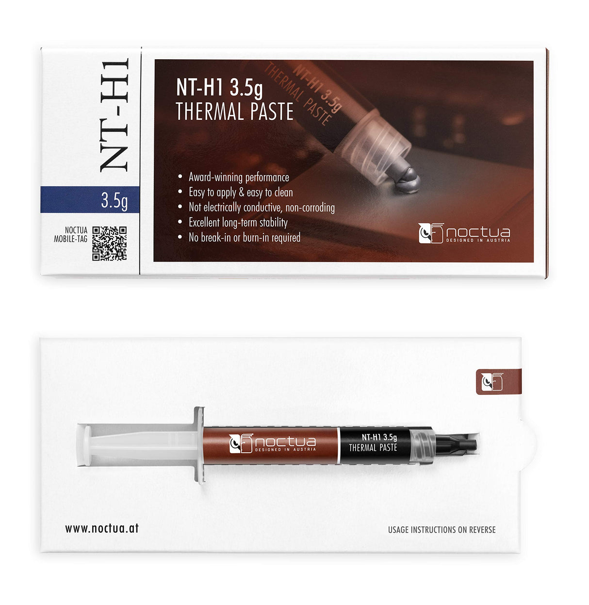 Noctua NT-H1 3.5g Pro-Grade Thermal Compound Paste - Best for CPU Cooling