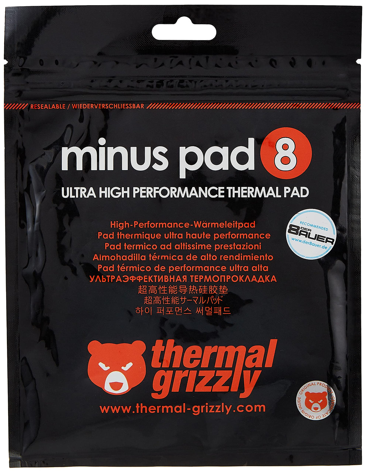 Thermal Grizzly Minus Pad 8 High-Performance Thermal Pad 120x20x3mm TG-MP8-120-20-30-1R"