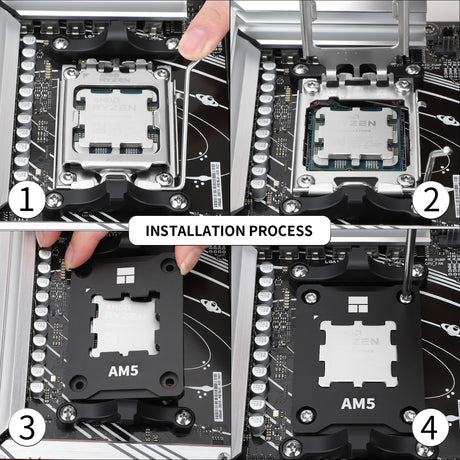 Thermalright ASF Black V2 AM5 CPU Holder with Anti-Bending Frame and Secure Mount - High-Performance AM5 Cooler Standard