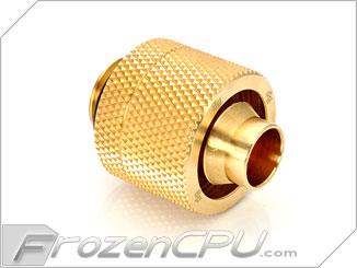 Bitspower G1/4 Thread 3/8" ID x 5/8" OD Compression Fitting - True Brass (BP-TBCPF-CC3) - Digital Outpost LLC