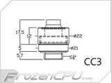 Bitspower G1/4 Thread 3/8" ID x 5/8" OD Compression Fitting - True Brass (BP-TBCPF-CC3) - Digital Outpost LLC