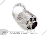 Bitspower G1/4 Thread 7/16" ID x 5/8" OD 45-Degree Rotary Compression Fitting - Silver (BP-45R2CPF-CC6) - Digital Outpost LLC