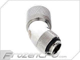 Bitspower G1/4 Thread 7/16" ID x 5/8" OD 45-Degree Rotary Compression Fitting - Silver (BP-45R2CPF-CC6) - Digital Outpost LLC