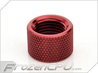 Bitspower G1/4 Thread Female / Female Connector Fitting - Deep Blood Red (BP-DBRWP-C03) - Digital Outpost LLC