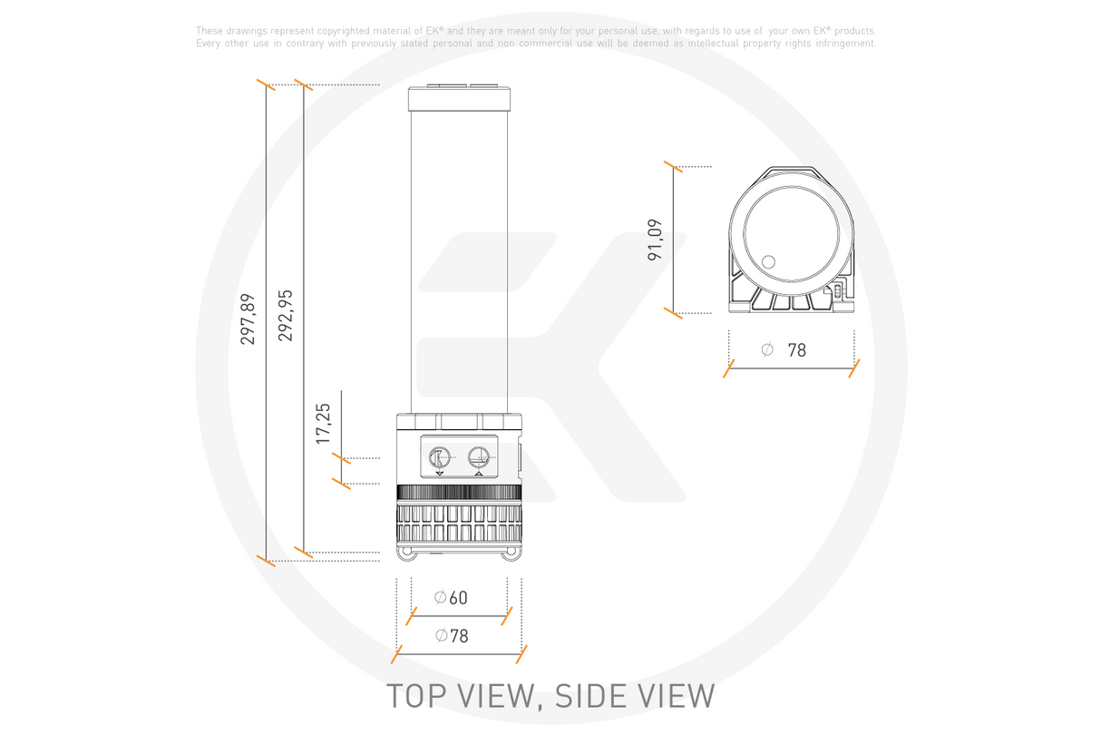 EK-Quantum Kinetic TBE 300 D5 PWM D-RGB - Plexi